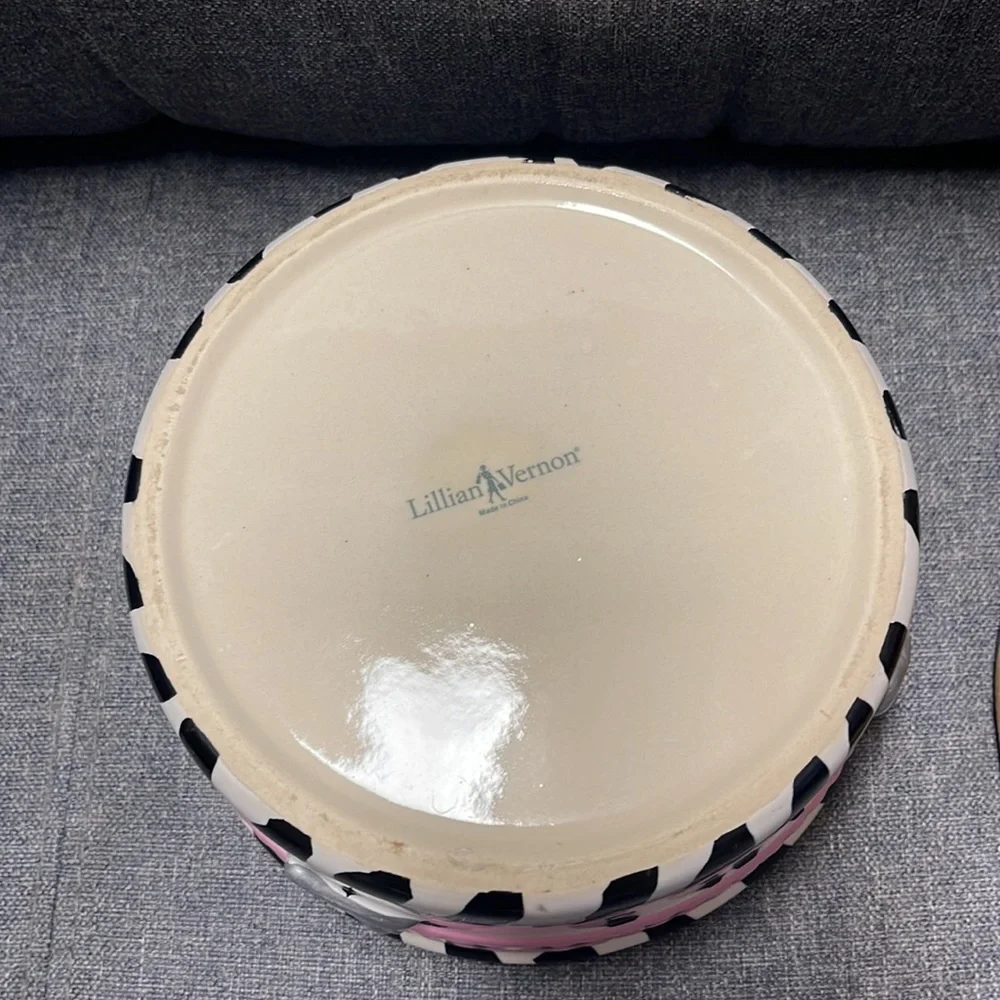 Lillian Vernon Animal Print Belt Buckle Pet Bowls